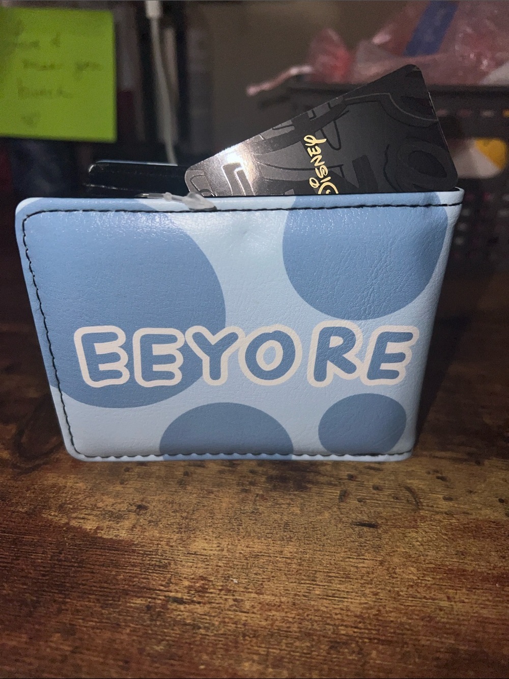 Disney Eeyore Fold Wallet in Light Blue and Purple - Picture 4 of 4